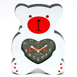 Heart Shaped Teddy Clock