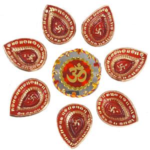 Terracotta Diya Set