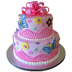 2 Tier Strawberry Cake - 3 Kg.