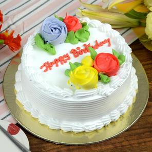 Birthday Vanilla Cake - 1/2 Kg. Birthday Vanilla Cake - 1/2 Kg.