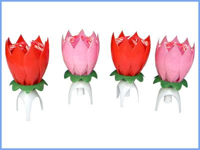 Musical Birthday lotus candle
