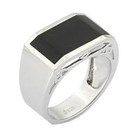 Black Agate Ring