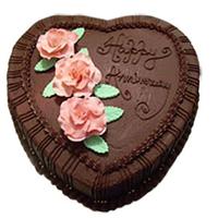 Anniversary Heart Shaped Cake