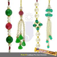 Beads Pearl Hamper Rakhis
