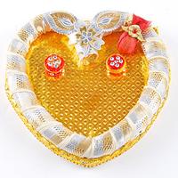Heart Shaped Rakhi Thali for U