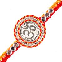 Silver Om Rakhi (SR1007)