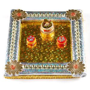 Square Rakhi Tray | Rakhi