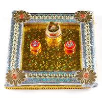 Square Rakhi Tray