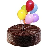 Chocolate Cake With Balloons