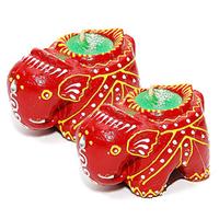 Wax-filled Elephant Diyas