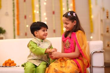 Celebrating First Rakhi