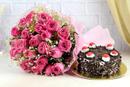 Send Cakes with Chocolates and Flowers to Hyderabad