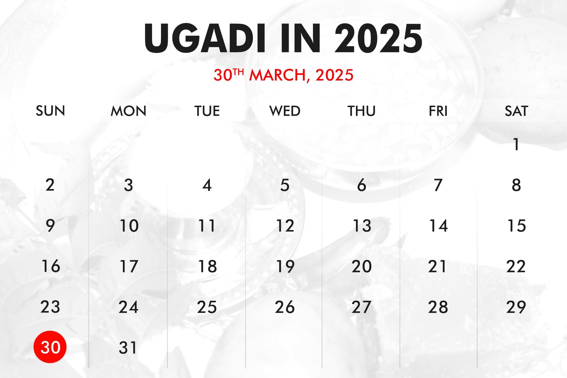 When is Ugadi in 2025, 2026, 2027?