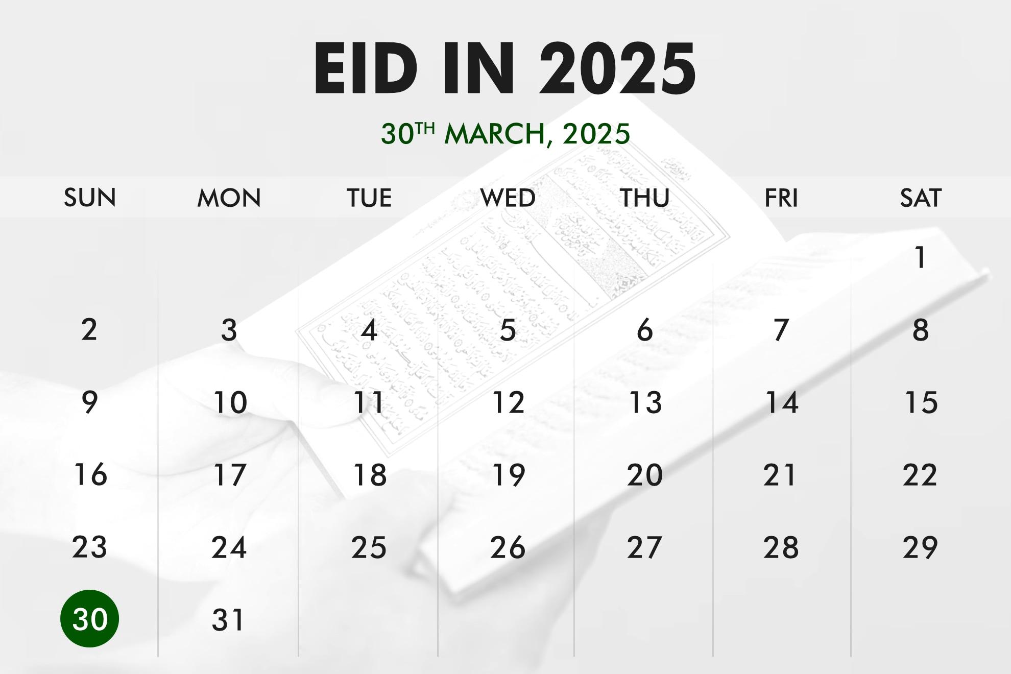 When is Eid in 2025, 2026, 2027?