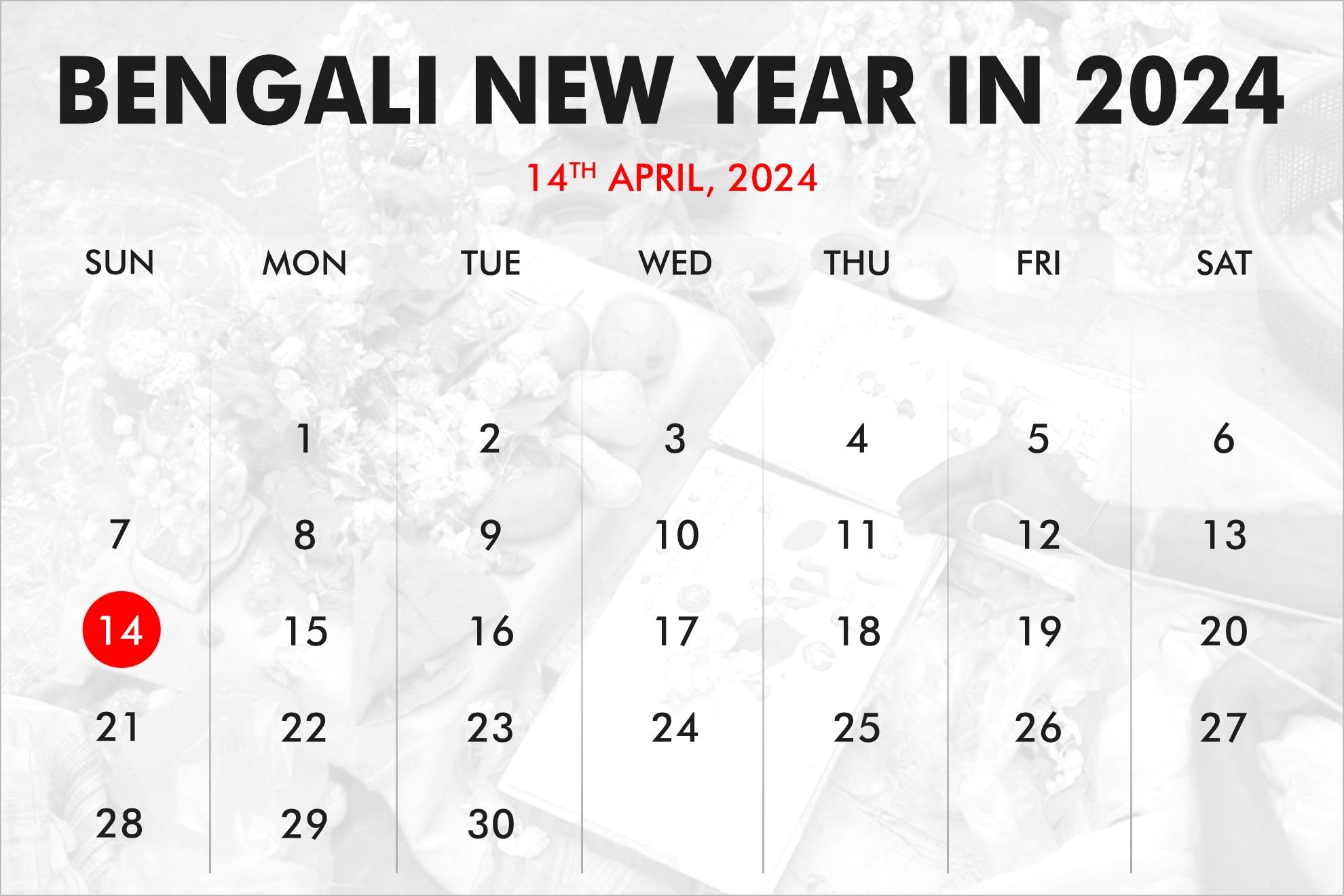 When is Bengali New Year in 2024, 2025, 2026?