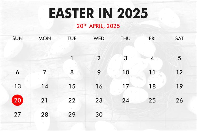 Easter 2025 Calendar Date Genna Corrinne