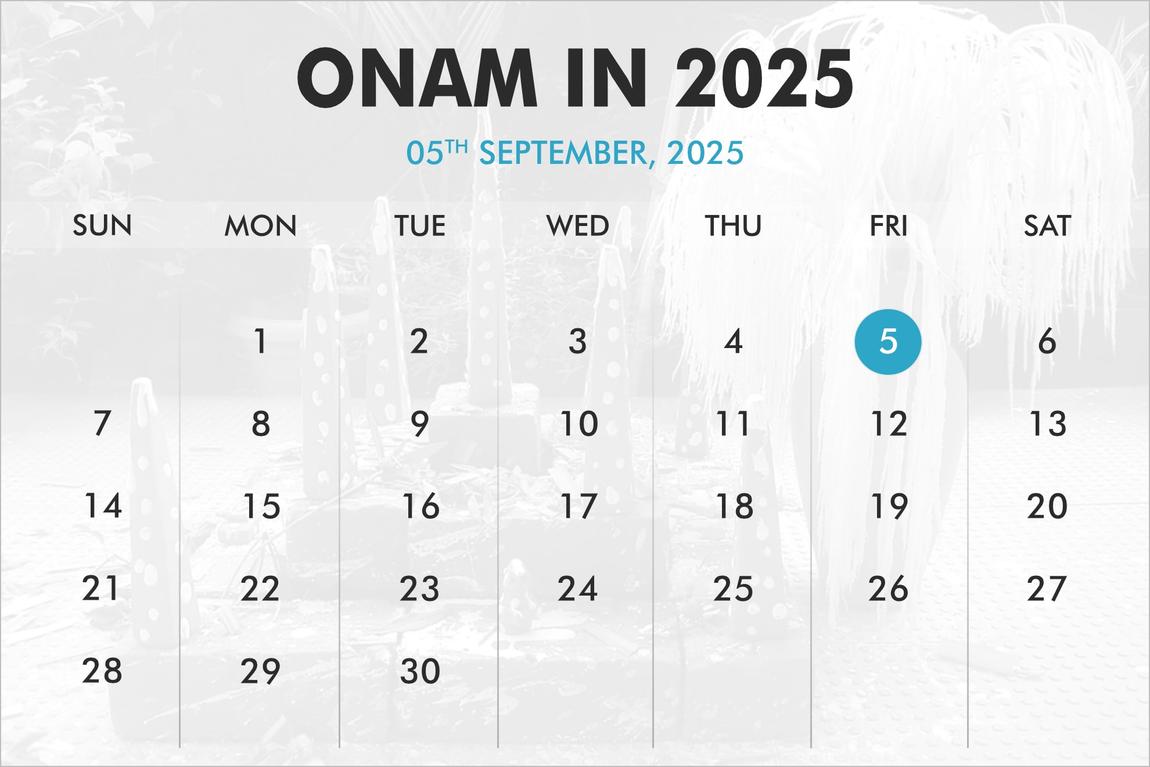 When is Onam 2024, 2025, 2026?