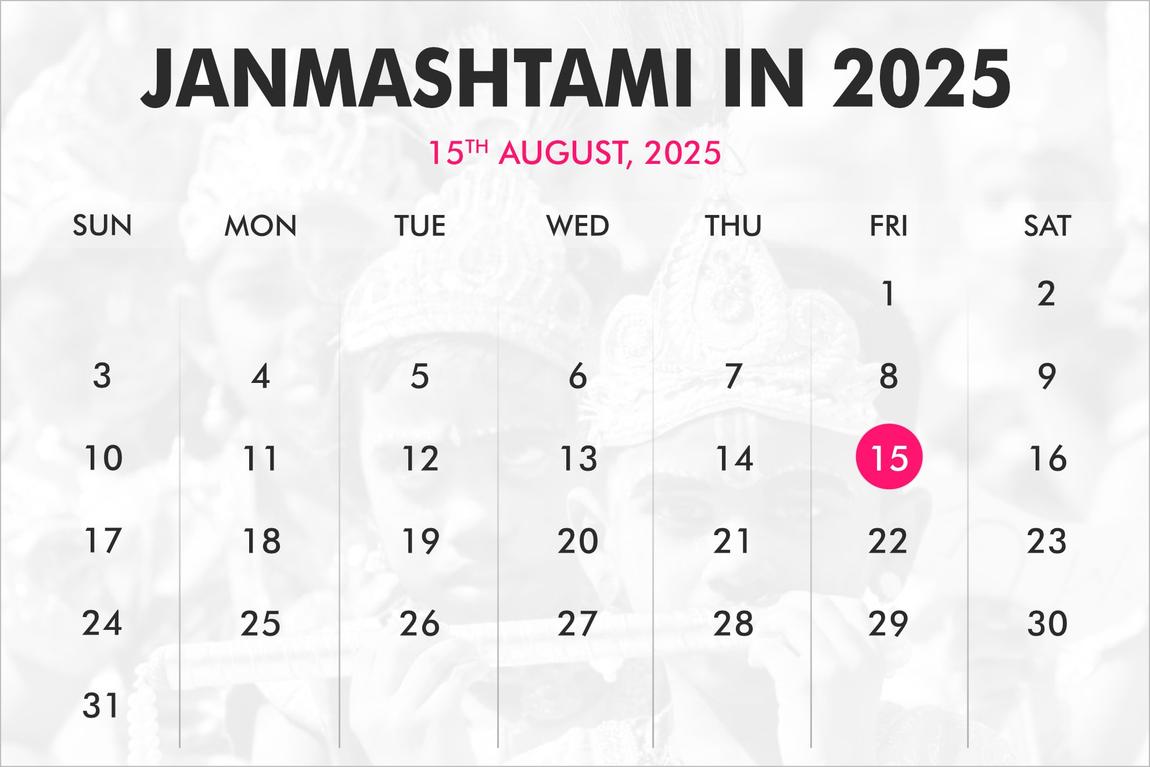 When is Janmashtami in 2025, 2026, 2027?