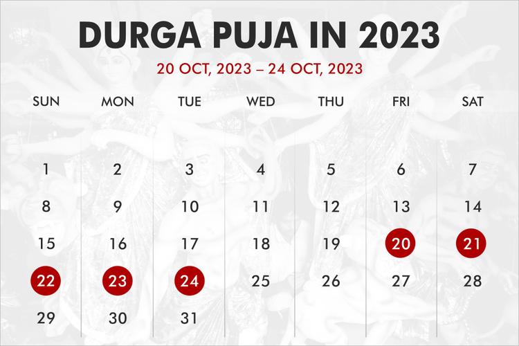 2025 October Calendar Durga Puja Calendar Date penni ysabel