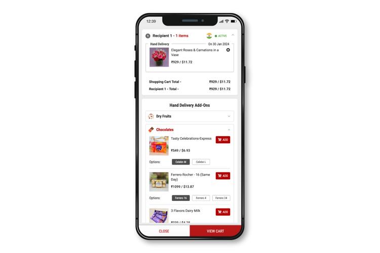 How can I gift someone in India from UK?