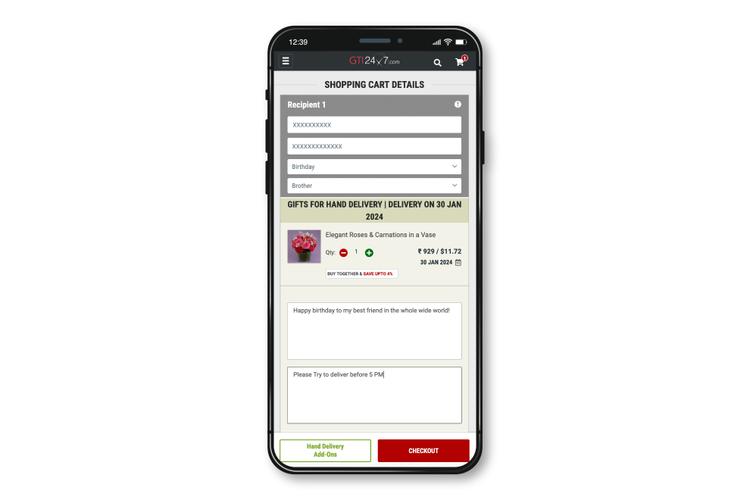 How can I gift someone in India from UK?