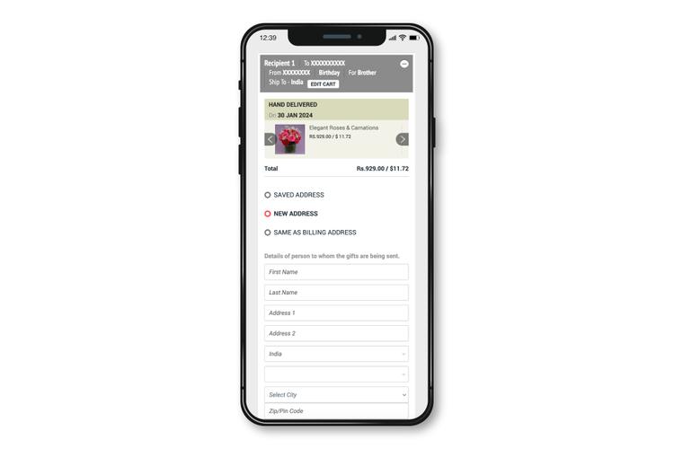 How can I gift someone in India from UK?