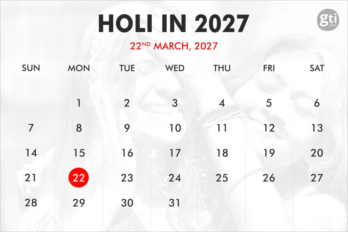 When is Holi in 2026, 2027, 2028?