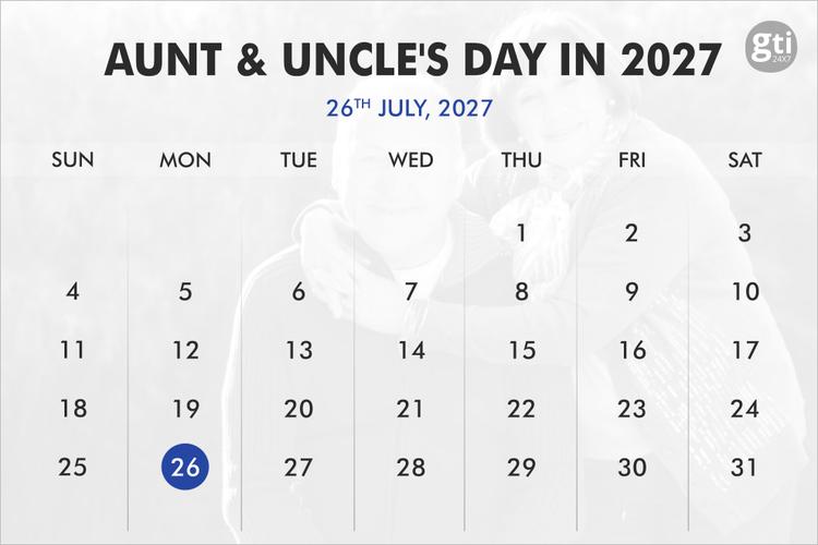 When is Aunt and Uncle’s Day in 2026, 2027, 2028?