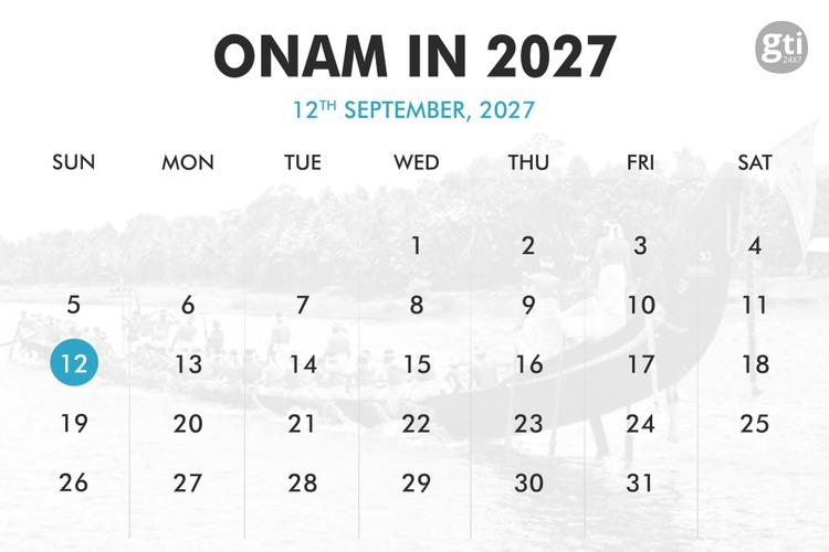When is onam 2025, 2026, 2027?