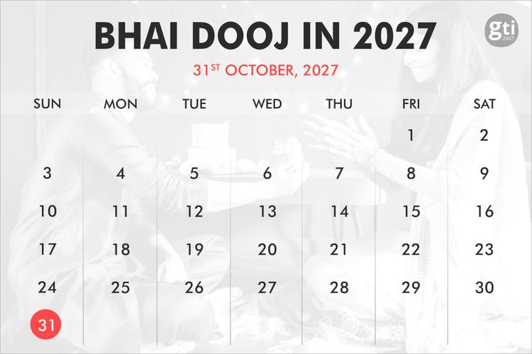 When is Bhai Dooj in 2026, 2027, 2028?