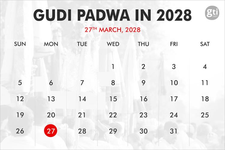 When is Gudi Padwa in 2026, 2027, 2028?