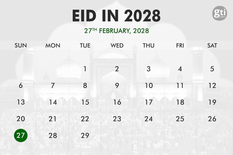 When is Eid in 2026, 2027, 2028?