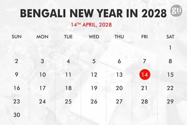 When is Bengali New Year in 2026, 2027, 2028?