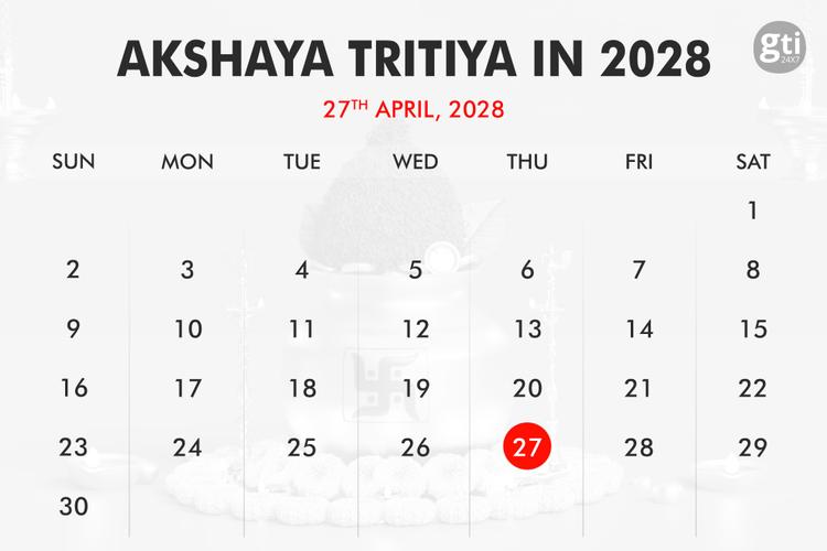 When is Akshaya Tritiya in 2026, 2027, 2028?