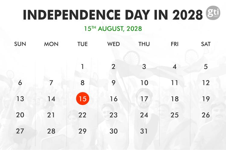 When is Independence Day in 2026, 2027, 2028?
