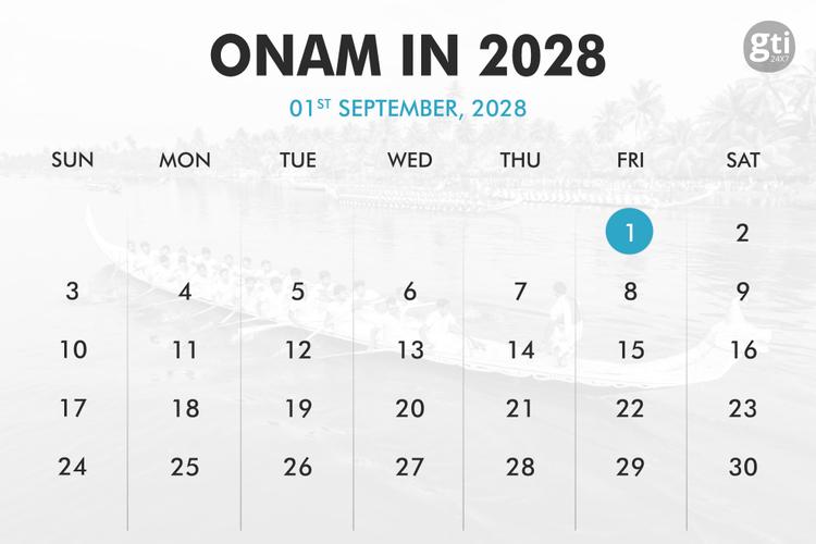 When is Onam 2026, 2027, 2028?
