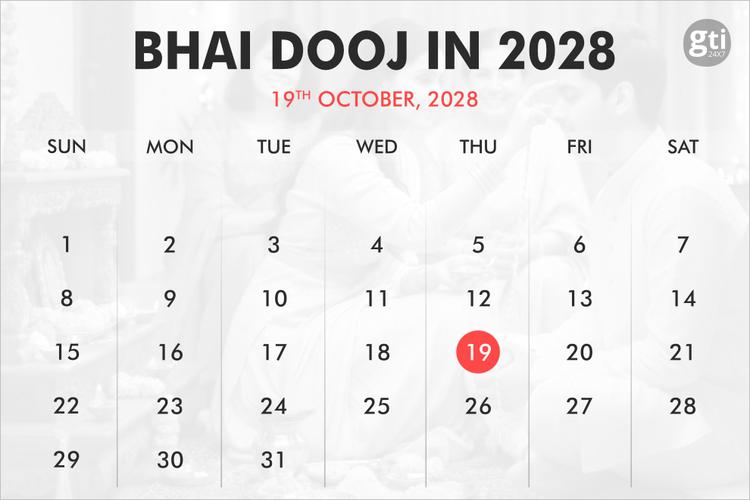 When is Bhai Dooj in 2026, 2027, 2028?