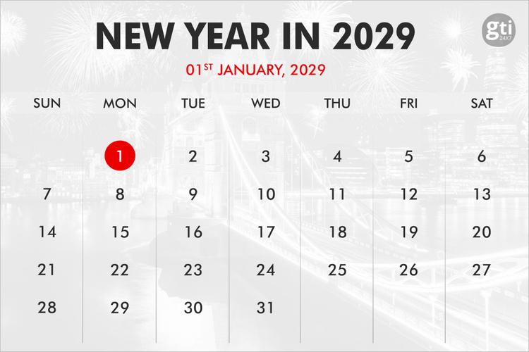 When is New Year 2027, 2028 & 2029?