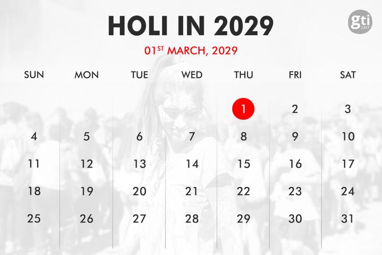 When is Holi in 2027, 2028, 2029?