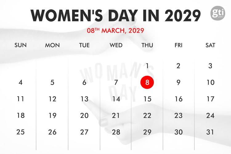 When is Women’s Day in 2027, 2028, 2029?