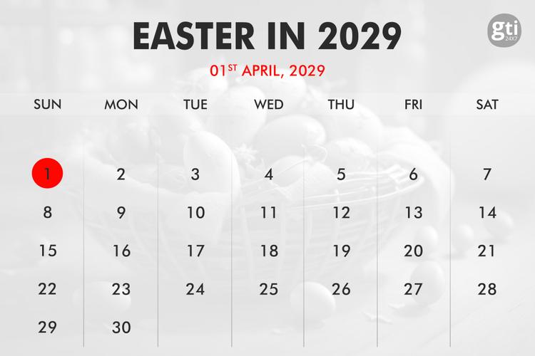 When is Easter in 2027, 2028, 2029?