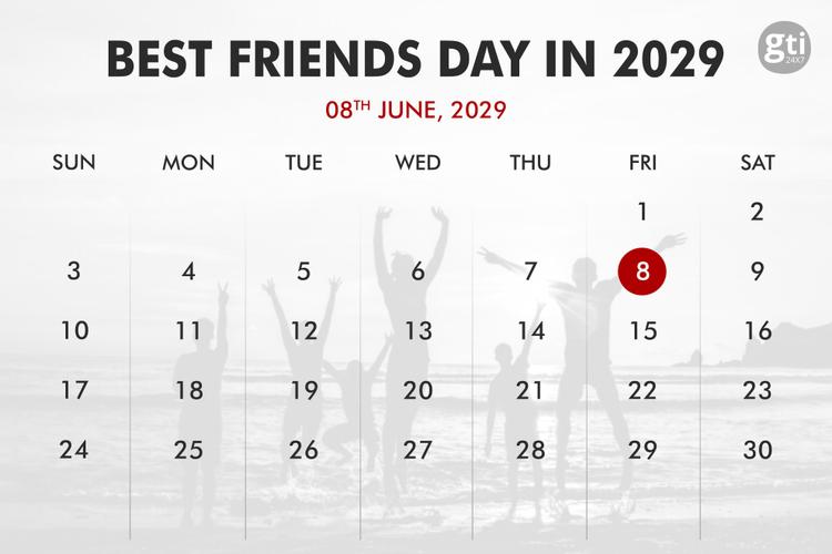 When is Best Friends Day in 2027, 2028, 2029?