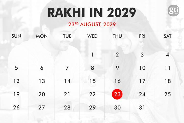 When is Rakhi in 2027, 2028, 2029?