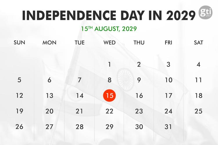 When is Independence Day in 2027, 2028, 2029?